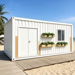 Cabine préfabriquée en conteneur <span class=keywords><strong>à</strong></span> panneaux ondulés, maison modulaire préfabriquée pour le glamping, hôtel, jardin, villa, café, bar, boutique de détail - Product Image 3
