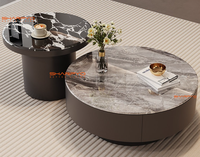 Table basse moderne en marbre et fer forgé, durable, pour salon, salle à manger, hôtel, villa, appartement, café et salon de thé