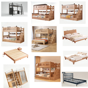 Modern <strong>Loft</strong> <strong>Bed</strong> with Built-in Desk and Wardrobe Solid Wood High Sleeper <strong>Bed</strong> with Bookshelves bedroom furniture - Product Image 6