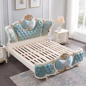 Modern Classical King Size Wooden <strong>Bed</strong> with Stool | Elegant Bedroom Furniture Set | <strong>Latest</strong> <strong>Design</strong> Trends for Home Villa - Product Image 3