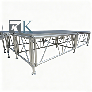 เวทีอลูมิเนียมแบบเคลื่อนย้ายได้สำหรับงานกลางแจ้ง รุ่นใหม่ล่าสุด เหมาะสำหรับงานแต่งงาน งานปาร์ตี้ คอนเสิร์ต และการแสดงต่างๆ - Product Image 1