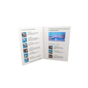 7 INCH best brochure design digital lcd Video booklet greeting card brochure touch screen optional for advertise Promotion gift