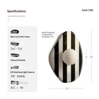 Nouvelle lampe murale rayée en marbre de style français, pour salon, chambre à coucher, chevet, bureau, style Tuoji créatif, lampe murale suspendue en D, vente en gros