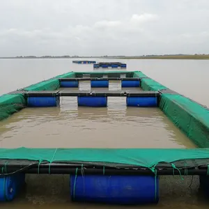 Jaula de red de peces flotante de nailon, HDPE 100%, para equipos de Agricultura de peces de Tilapia