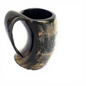 Polished Buffalo Horn Eco-Friendly Beer <b>Mug</b> with Handle Vintage Style Handmade Drinkware Natural Rustic Design <b>Large</b> Capacity - Product Image 4