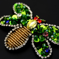 Patchs à coudre en strass avec belle papillon à la mode en gros patchs à paillettes appliqués transferts de chaleur patchs en strass à la mode