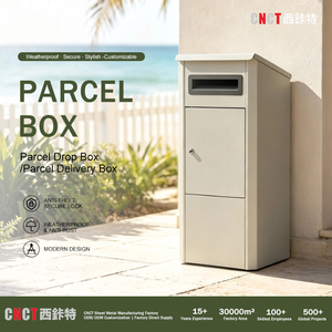 Home Large Package Waterproof Rustproof Anti-Theft Metal Steel Free Standing Wall Mount <strong>Outdoor</strong> Smart <strong>Parcel</strong> Delivery Drop <strong>Box</strong> - Product Image 2