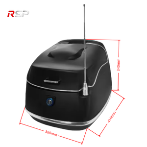 <span class=keywords><strong>Top</strong></span> <span class=keywords><strong>case</strong></span> arrière pour <span class=keywords><strong>moto</strong></span>/scooter RSP 32L, coffre à bagages verrouillable en ABS avec dossier, plaque de base en fer, kit de montage universel - Product Image 2