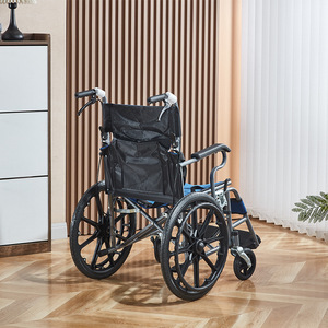 Silla de Ruedas Manual Ligera Plegable de Acero al Carbono, Ayuda para la Movilidad de Personas Mayores, para Viajes - Product Image 2
