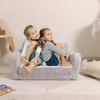 Directement de l'Usine de Matières Premières – Canapé Doux 2-en-1 Pliable et Convertible pour Enfants, Fauteuils et Canapés pour Tout-Petits