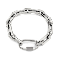 Bracelet Personnalisé en Acier Inoxydable pour Femme, Tendance Classique, Maillons Chaîne Argent et Or, Bijou Cadeau