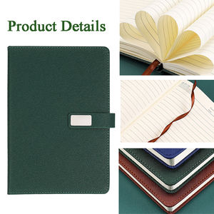 Venta al por mayor promocional A5 PU diario de cuero recargable diario cuaderno de negocios conjunto de regalo con la pluma - Product Image 2