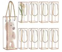 Boîtes à dragées en PVC transparent, forme cube, recyclables, robustes, durables, personnalisables, pour mariage, fête, emballage cadeau, protection UV