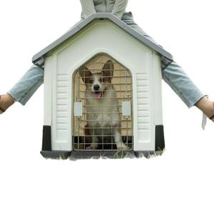 <span class=keywords><strong>Caseta</strong></span> de <span class=keywords><strong>perro</strong></span> grande para exteriores con protector solar para las cuatro estaciones, resistente a la lluvia, con ventilación y puerta de verano para uso en interiores y exteriores - Product Image 5