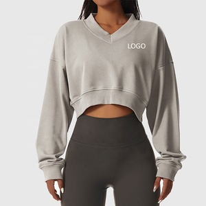 2022 all'ingrosso Crop Top donna Pullover <span class=keywords><strong>felpe</strong></span> con cappuccio e <span class=keywords><strong>felpe</strong></span> <span class=keywords><strong>moda</strong></span> Outdoor Croptops <span class=keywords><strong>per</strong></span> <span class=keywords><strong>ragazze</strong></span> - Product Image 1