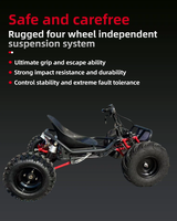 Kart à pédales tout-terrain à essence 2 temps à transmission par arbre, quatre roues, pour adultes – Vente chaude