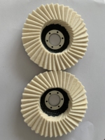 5 pouces X 7/8 "tonnelle laine feutre rabat disque de polissage feutre disque roue de polissage pour 125 meuleuse d'angle pour polir le verre métallique