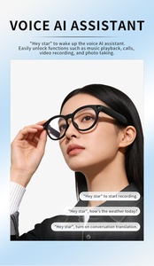 Lunettes Intelligentes AI pour Photo et Vidéo avec Enregistrement Audio Ultra BT, Lunettes de Soleil avec Caméra 800W, Appareils Intelligents à Traduction Simultanée - Product Image 2