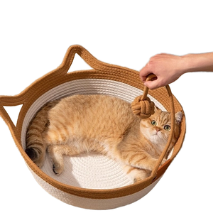 Однотонное плетеное гнездо для кошек - Product Image 3