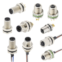 Sensor Automotriz Serie M5 DIN IP67/IP68 Impermeable de Latón Niquelado, Codificación 2/3/4 Pines Macho Hembra - Blindado Recto/Angulado