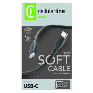 สายเคเบิล USB C SOFT CABLE แอนติกรอวีลิโอสีดำ 1.2 ม. USBDATASOFTC2CK - Product Image 2