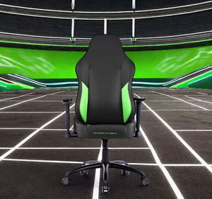 <span class=keywords><strong>Chaise</strong></span> de jeu de course optimale pour configuration de jeu, confortable, en mousse à mémoire de forme, en cuir souple ergonomique, avec roulettes, dossier réglable, moderne, pour ordinateur - Product Image 5
