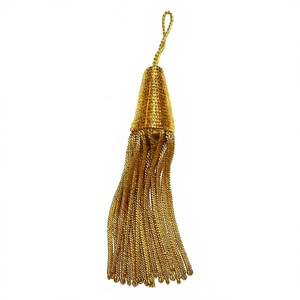 Garniture DIY durable sur mesure en strass, pompons au crochet, fil de bullion, Mylar doré et perles en bois pour sacs, vêtements et décoration intérieure - Product Image 2