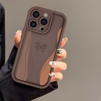 Coques de téléphone portable antichute et antichoc avec motif papillons pour iPhone 17 Air, 16, 15 Plus, Pro Max, 14, 13, 12, 11
