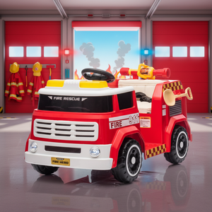 <span class=keywords><strong>Camion</strong></span> <span class=keywords><strong>de</strong></span> pompiers électrique pour enfants, voiture à monter pour enfants, jouets en gros, interphone, télécommande, enfants - Product Image 1