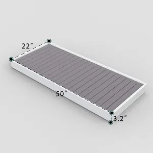 Bandeja de drenaje antideslizante de madera y plástico para exteriores, para bañera de inmersión en frío, ducha y pedales, resistente al agua - Product Image 4