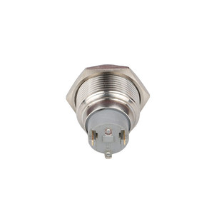 Interrupteur à bouton-poussoir en métal éclairé par un anneau LED, verrouillage étanche de 19mm, tête ronde haute autobloquant - Product Image 4