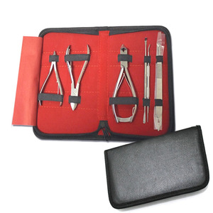 Coupe-ongles professionnel durable en acier inoxydable, lime à ongles, kit de manucure et pédicure, instruments de soins de beauté, ensemble de 7 pièces - Product Image 1
