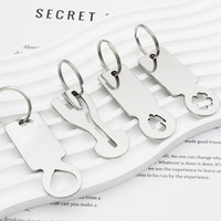 Porte-clés en métal plat à estamper, jeton de chariot, décapsuleur multifonction pour logo personnalisé, idéal pour la promotion