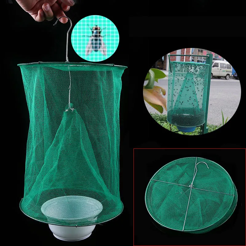 Groothandel Opknoping Fly Catcher Killer Pest Doden Controle Flytrap Net Trap Gereedschap