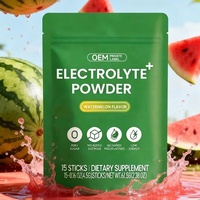 Poudre d'hydratation électrolytique en sachets individuels, formule personnalisée sous marque privée, BCAA, sans sucre, faible en glucides, pour adultes, saveurs au choix, énergie