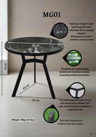 Table pliante portable moderne à trois pieds en plastique, idéale pour la cuisine, l'école et l'extérieur – Meuble d'extérieur très demandé