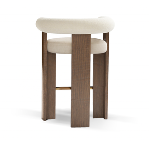 Nordischer Stil Mid-Century-Modern Massivholz Kommerzieller Barhocker für Zuhause und Restaurant - Product Image 3