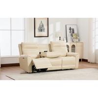 Ensemble de canapés électriques inclinables modernes 3+2+1 en velours avec haut-parleur Bluetooth pour salon