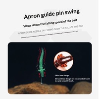 Leurre flottant TPE à queue aiguille et jupe, infusé de paillettes, pour la pêche au bar, au poisson mandarin, en montage Ned Rig, Texas Rig, Drop Shot Rig en eau douce