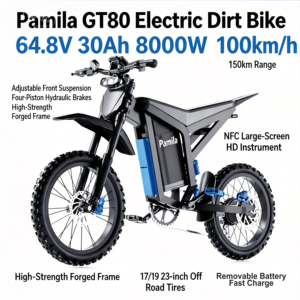 Pamila GT80, la plus puissante, 48V 30Ah, 100 km d'autonomie, 5000W, 70 km/h, suspension hydraulique intégrale, tout-terrain, GT80 Di - Product Image 5