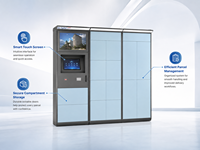 Casillero inteligente para paquetes con código QR, gabinete de mensajería exterior impermeable para zonas residenciales, casillero de entrega de autoservicio 24/7