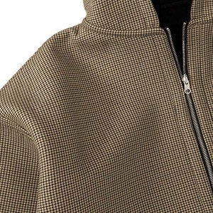 Finch May <span class=keywords><strong>2025</strong></span> Thiết Kế Người Đàn Ông Của kẻ sọc Boxy Zip up Drop Vai Dây Kéo Áo Khoác Nặng In 500gsm Có Thể Đảo Ngược Áo - Product Image 4