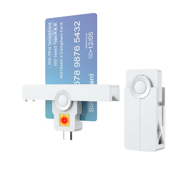 Wireless Smart Card Reader for Contactless Payments Compatible With Type C Devices