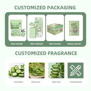 Le format de poche rose jetable dissout les <span class=keywords><strong>lingettes</strong></span> démaquillantes pour le visage emballées individuellement - Product Image 4