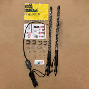 Nueva Antena de Asta de Bandera con Luz RGB Impermeable JDS, Luz de Seguridad Brillante para UTV/ATV, Camioneta Todoterreno, 12V 24V, 2 pies, 3 pies, 4 pies, 5 pies, 6 pies - Product Image 4