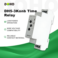 Relais temporisé miniature multifonction à faible consommation DOHO DH5-3Konb Series 10A/15A 24V/110V/240V AC/DC, bornes à vis modulaires, argent