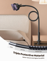 Support de téléphone flexible Lamicall GP05, col de cygne, support de lit, support de bureau, pince, bras paresseux, rotation à 360 degrés, support universel pour téléphone portable