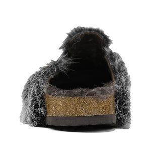 नई फैशन डिजाइन महिलाओं को फ्फी क्लोज 36-45 बकल स्लिप-ऑन चिक सर्दियों के फर खच्ची जूते कोरियन ब्रांड कस्टम लोगो लड़कियों सैंडल - Product Image 4