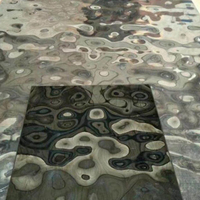 Plaque en acier inoxydable durable et esthétique à effet d'ondulation d'eau