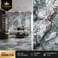 Azulejo de Porcelana con Aspecto de Mármol Brillante Moderno de Primera Calidad de 900x1800 mm |   Baldosas Antideslizantes y Antibacterianas de 10 mm de Grosor para Paredes y Pisos de Apartamentos